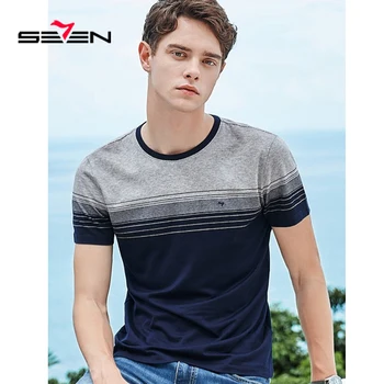 Seven New Clothing Fashion T Shirt Business casual striped mercerized cotton short sleeve T- shirt Summer Top 116T50270
Seven New Clothing Fashion T Shirt Business casual striped mercerized cotton short sleeve T- shirt Summer Top 116T50270