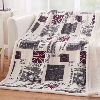 Home Textile Double Layer Thick London Printed Blanket Warm Soft Fake Lamb Velvet Plush Throw Blankets 130x160cm Sofa Blankets
Home Textile Double Layer Thick London Printed Blanket Warm Soft Fake Lamb Velvet Plush Throw Blankets 130x160cm Sofa Blankets
