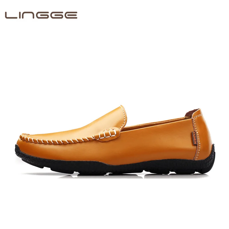 LINGGE Brand Genuine Leather Fashion Men casual shoes Handmade High Quality Men Casual Shoes Comfortable Office Men Flat shoes
LINGGE Brand Genuine Leather Fashion Men casual shoes Handmade High Quality Men Casual Shoes Comfortable Office Men Flat shoes