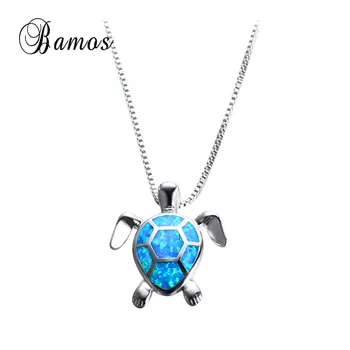 Bamos High-Fashion Water Drop Shape Blue Fire Opal Turtle Pendant Necklaces For Women Silver Color Jewelry NL0070
Bamos High-Fashion Water Drop Shape Blue Fire Opal Turtle Pendant Necklaces For Women Silver Color Jewelry NL0070