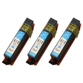 3x Cyan 655XL Chipped Ink Cartridges Replacement for Deskjet Ink Advantage 3525, 4615, 4625, 5525, 6525 e-All-in-One Printer
3x Cyan 655XL Chipped Ink Cartridges Replacement for Deskjet Ink Advantage 3525, 4615, 4625, 5525, 6525 e-All-in-One Printer