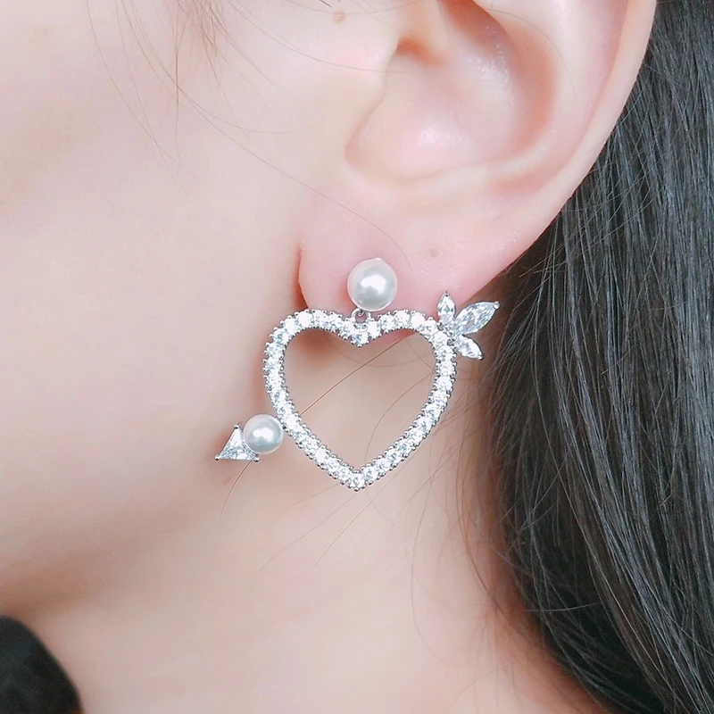 New Heart Shape Cubic Zirconia Earrings for Women Sweet Stud Earrings Fashion Accessories Jewelry Prom Evening Gifts CEP2265
New Heart Shape Cubic Zirconia Earrings for Women Sweet Stud Earrings Fashion Accessories Jewelry Prom Evening Gifts CEP2265