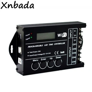 TC421 Wifi Time Programmable RGB LED Controller Dimmer DC12V-24V 5Channel Total Output 20A Common Anode For 5050 3528 Led Strip
TC421 Wifi Time Programmable RGB LED Controller Dimmer DC12V-24V 5Channel Total Output 20A Common Anode For 5050 3528 Led Strip