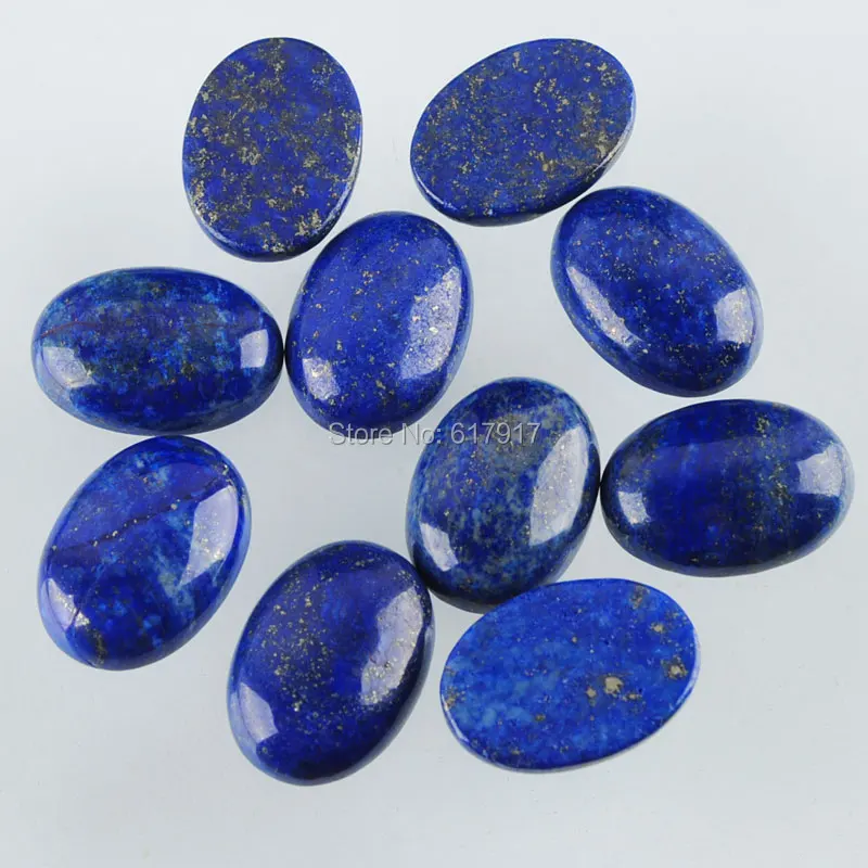

RONGZUAN Free shipping Natural Lapis Lazuli Gem Stones Oval Cabochon CAB No Drill Hole 18x25x7mm Jewelry Making 5pcs/lot TU3061