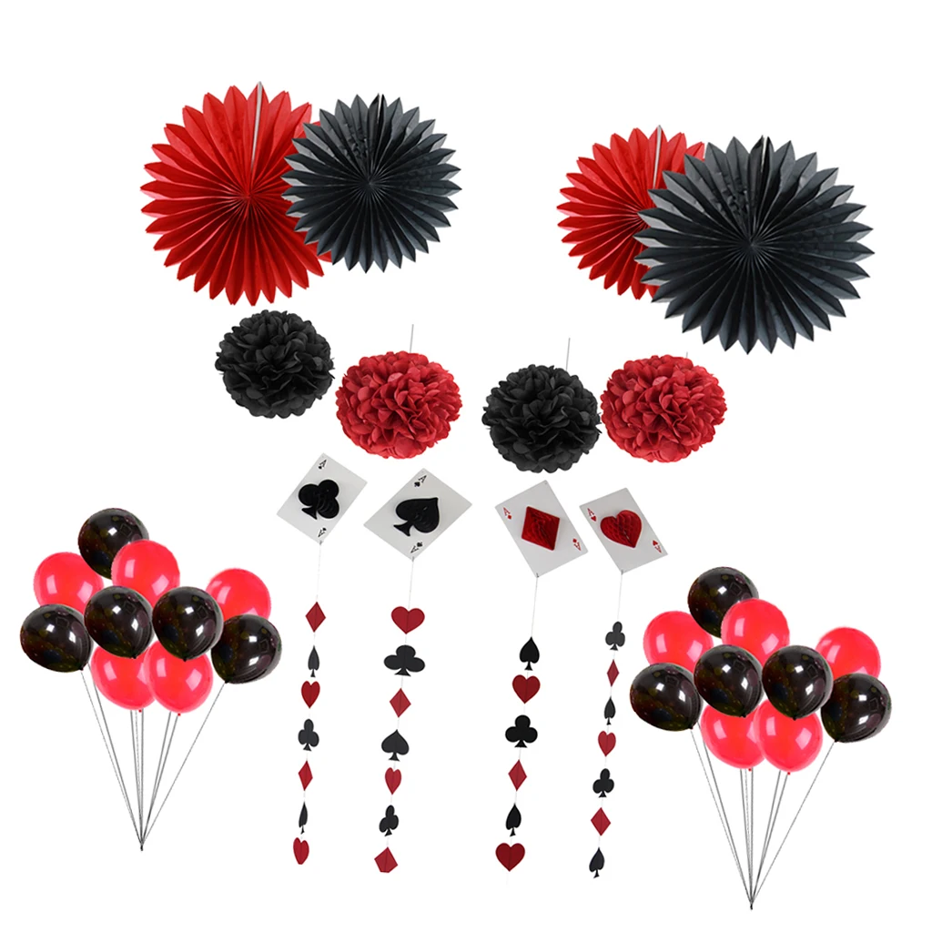 32/Set Casino Banner Las Vegas Themed Party Night Card Hanging Garland Decoration 32/Set Casino Banner Las Vegas Themed Party Night Card Hanging Garland Decoration