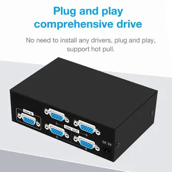 MD0016 For VGA Splitter HD Video Display Crossover 1 In 4 Out Split Screen 4 Cable DVI 3 Amplifier 4 Monitor Video Splitter
MD0016 For VGA Splitter HD Video Display Crossover 1 In 4 Out Split Screen 4 Cable DVI 3 Amplifier 4 Monitor Video Splitter