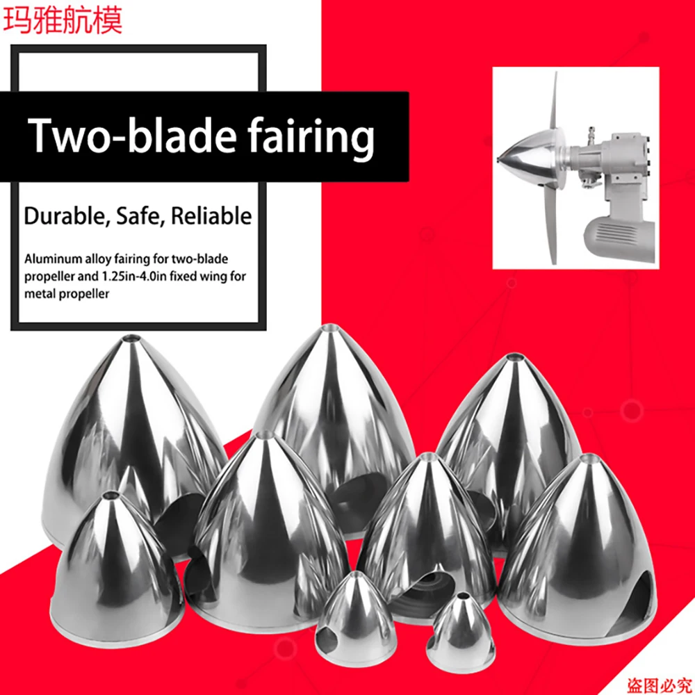 Metal Propeller Cover Aluminum Alloy 2 Blades Propeller Cover Fairing 32/38/45/51/57/64/70/76/82/89/95/102mm for RC 1.25in-4.0in
Metal Propeller Cover Aluminum Alloy 2 Blades Propeller Cover Fairing 32/38/45/51/57/64/70/76/82/89/95/102mm for RC 1.25in-4.0in