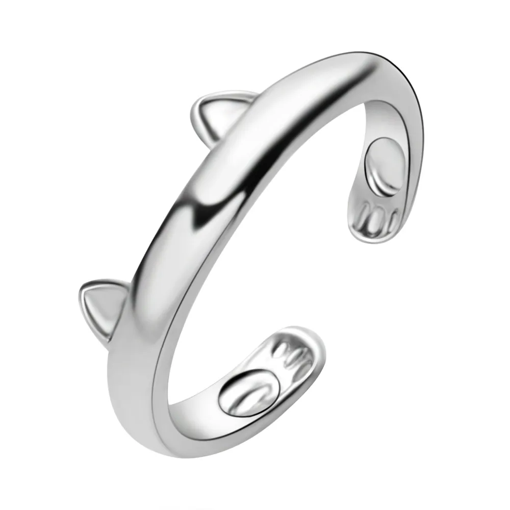 Silver Plated Cat Ear Ring Design Cute Fashion Jewelry Cat Ring For Women and Girl Gifts Adjustable Cuff Rings
Silver Plated Cat Ear Ring Design Cute Fashion Jewelry Cat Ring For Women and Girl Gifts Adjustable Cuff Rings