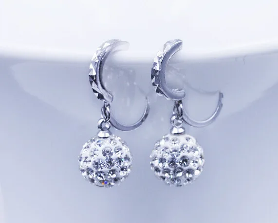 Brand New Luxurious Shining Rhinestone Round Ball Earrings Romantic Silver Crystal Hook Earrings For Women Fancy Jewelry
Brand New Luxurious Shining Rhinestone Round Ball Earrings Romantic Silver Crystal Hook Earrings For Women Fancy Jewelry