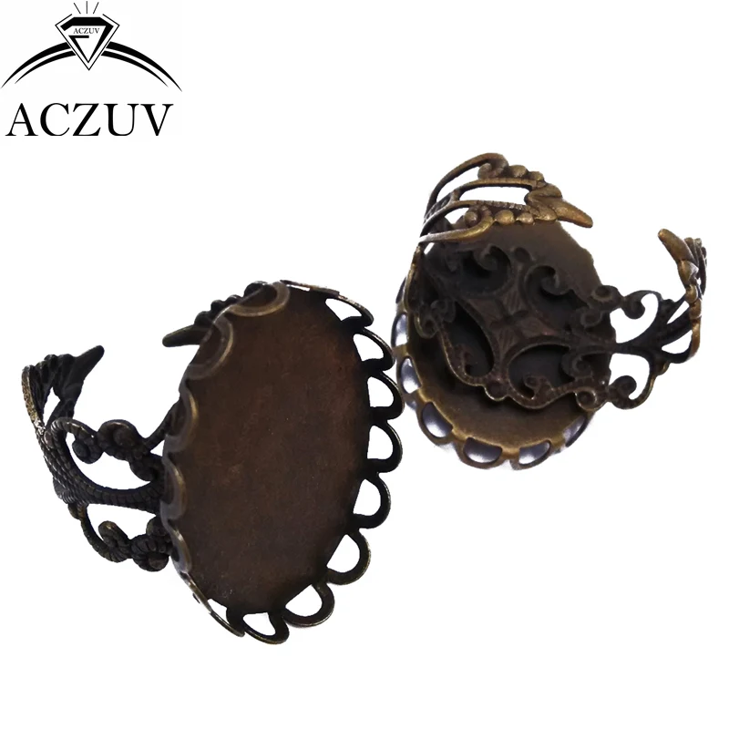 100pcs Antique Bronze 13x18mm 18x25mm Lace Filigree Adjustable Rings Base Blank Findings DIY Jewelry Accessories TJZT014
100pcs Antique Bronze 13x18mm 18x25mm Lace Filigree Adjustable Rings Base Blank Findings DIY Jewelry Accessories TJZT014