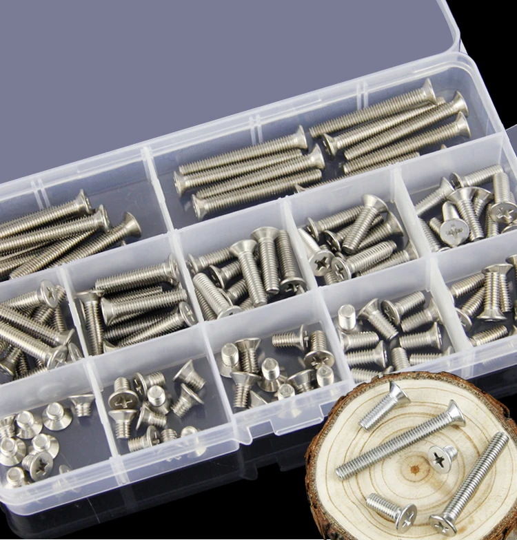 1 Set M2/M3/M4/M5/M6 304 Stainless Steel Phillips Flat Screws Bolt Nut Washers Assortment Kit Hardware Fasteners Nut Bolt Sets
1 Set M2/M3/M4/M5/M6 304 Stainless Steel Phillips Flat Screws Bolt Nut Washers Assortment Kit Hardware Fasteners Nut Bolt Sets