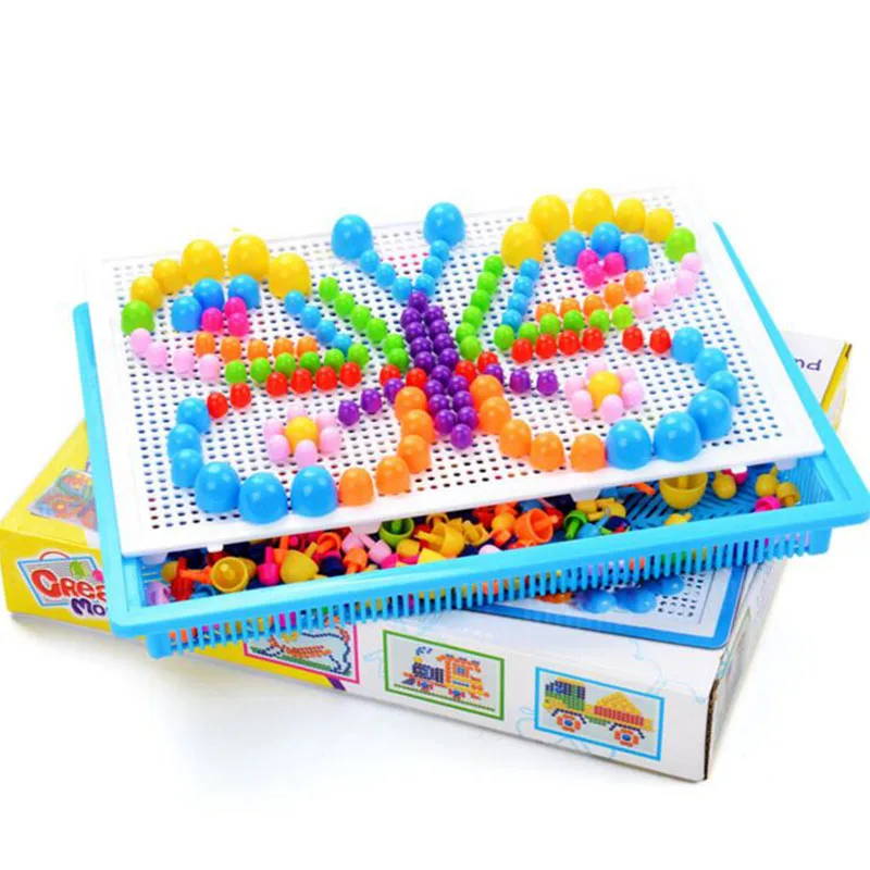 Box-packed 296pcs Mushroom Nail Beads Intelligent 3D Puzzle Game Toys for Children Plastic Baby Kids Educational Toys Play Kits
Box-packed 296pcs Mushroom Nail Beads Intelligent 3D Puzzle Game Toys for Children Plastic Baby Kids Educational Toys Play Kits