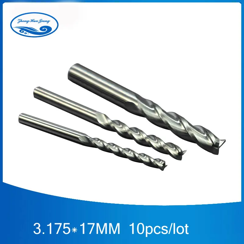 10pcs/lot router bit 3.175x17mm 2 Flutes Spiral Bit, Milling Tools Carbide Endmill for CNC Router Engraving Machine
10pcs/lot router bit 3.175x17mm 2 Flutes Spiral Bit, Milling Tools Carbide Endmill for CNC Router Engraving Machine