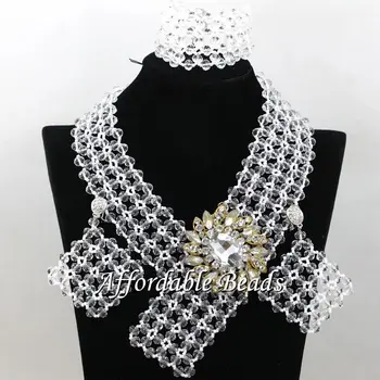 Nigerian Wedding African Beads Chunky Costume Jewelry Necklace Sets Handmade Style HEB009
Nigerian Wedding African Beads Chunky Costume Jewelry Necklace Sets Handmade Style HEB009
