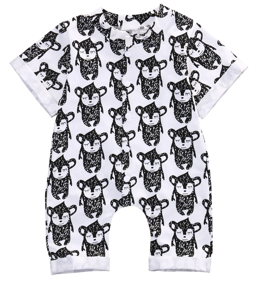 One-piece Newborn Baby Boy Girl Rompers Short Sleeve Monkey Print Rompers Clothes Warm Jumpsuit Romper Outfits Summer Clothing
One-piece Newborn Baby Boy Girl Rompers Short Sleeve Monkey Print Rompers Clothes Warm Jumpsuit Romper Outfits Summer Clothing