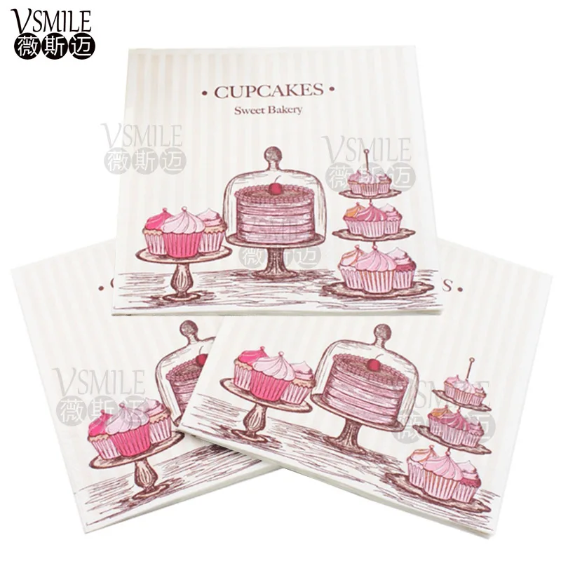 20pcs Sweet Backery Cupcake Design Paper Napkin Festive & Party Tissue Napkin Supply wedding birthday party home cafe decoration
20pcs Sweet Backery Cupcake Design Paper Napkin Festive & Party Tissue Napkin Supply wedding birthday party home cafe decoration