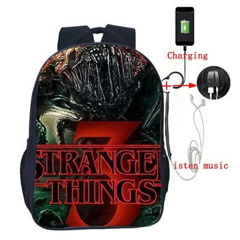 Hot Stranger Things Season 3 Backpack USB Charging Headphone Jack School Bags for Teenagers Boys Girls Multifunction Travel Bags
Hot Stranger Things Season 3 Backpack USB Charging Headphone Jack School Bags for Teenagers Boys Girls Multifunction Travel Bags