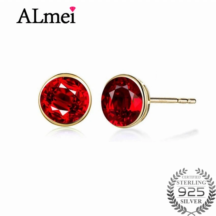 Almei Red Purple Blue Stud Earrings for Women Bridal 925 Sterling Silver Wedding Party Small Earring with Organza bag 5% LR002
Almei Red Purple Blue Stud Earrings for Women Bridal 925 Sterling Silver Wedding Party Small Earring with Organza bag 5% LR002