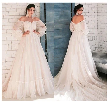 LORIE Boho Ivory Wedding Dress A-Line Appliques Puff Sleeves Bride Dress White Lace Top Wedding Gown Free Shipping 2019
LORIE Boho Ivory Wedding Dress A-Line Appliques Puff Sleeves Bride Dress White Lace Top Wedding Gown Free Shipping 2019