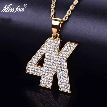 MISSFOX Hip Hop Letter 4k Men Personalized Necklace Luxury 24k Gold Plated AAA HQ Cubic Zirconia Initial Nameplate Pendant
MISSFOX Hip Hop Letter 4k Men Personalized Necklace Luxury 24k Gold Plated AAA HQ Cubic Zirconia Initial Nameplate Pendant
