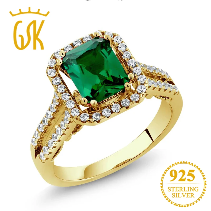 GemStoneKing 18K Yellow Gold Plated Silver Ring 2.78 Ct Russian Nano Emerald Vintage Engagement Rings For Women Fine Jewelry
GemStoneKing 18K Yellow Gold Plated Silver Ring 2.78 Ct Russian Nano Emerald Vintage Engagement Rings For Women Fine Jewelry