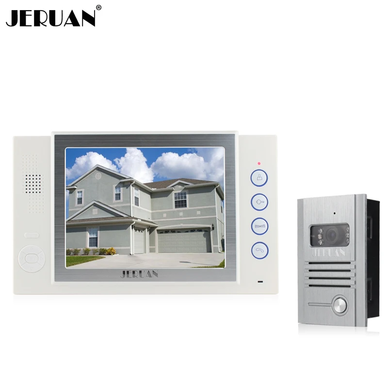 

JERUAN 8 inch video door phone doorbell Record intercom system video recording photo taking 700TVL COMS camera free shipping