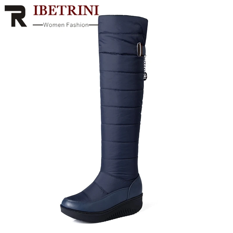 RIBETRINI Women Over The Knee High Long Boots Thick Flat Platform Winter Fur Shoes Woman Snow Boots Botas Mujer Plus Size 35-44
RIBETRINI Women Over The Knee High Long Boots Thick Flat Platform Winter Fur Shoes Woman Snow Boots Botas Mujer Plus Size 35-44