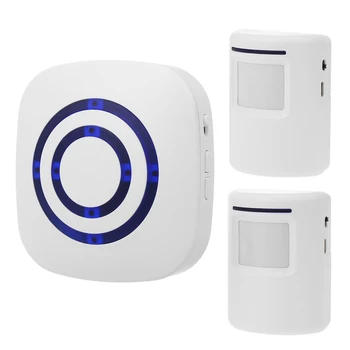 Wireless Doorbell Smart Motion Sensor Alarm Plug-in Door Bell Home Security Infrared Detector with 2 PIR Sensors LED Indicators
Wireless Doorbell Smart Motion Sensor Alarm Plug-in Door Bell Home Security Infrared Detector with 2 PIR Sensors LED Indicators