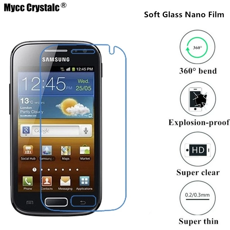 Super thin clear Nano Explosion-proof Soft Glass Protective Film For Samsung Galaxy Ace 2 I8160 Film Screen Protector
Super thin clear Nano Explosion-proof Soft Glass Protective Film For Samsung Galaxy Ace 2 I8160 Film Screen Protector