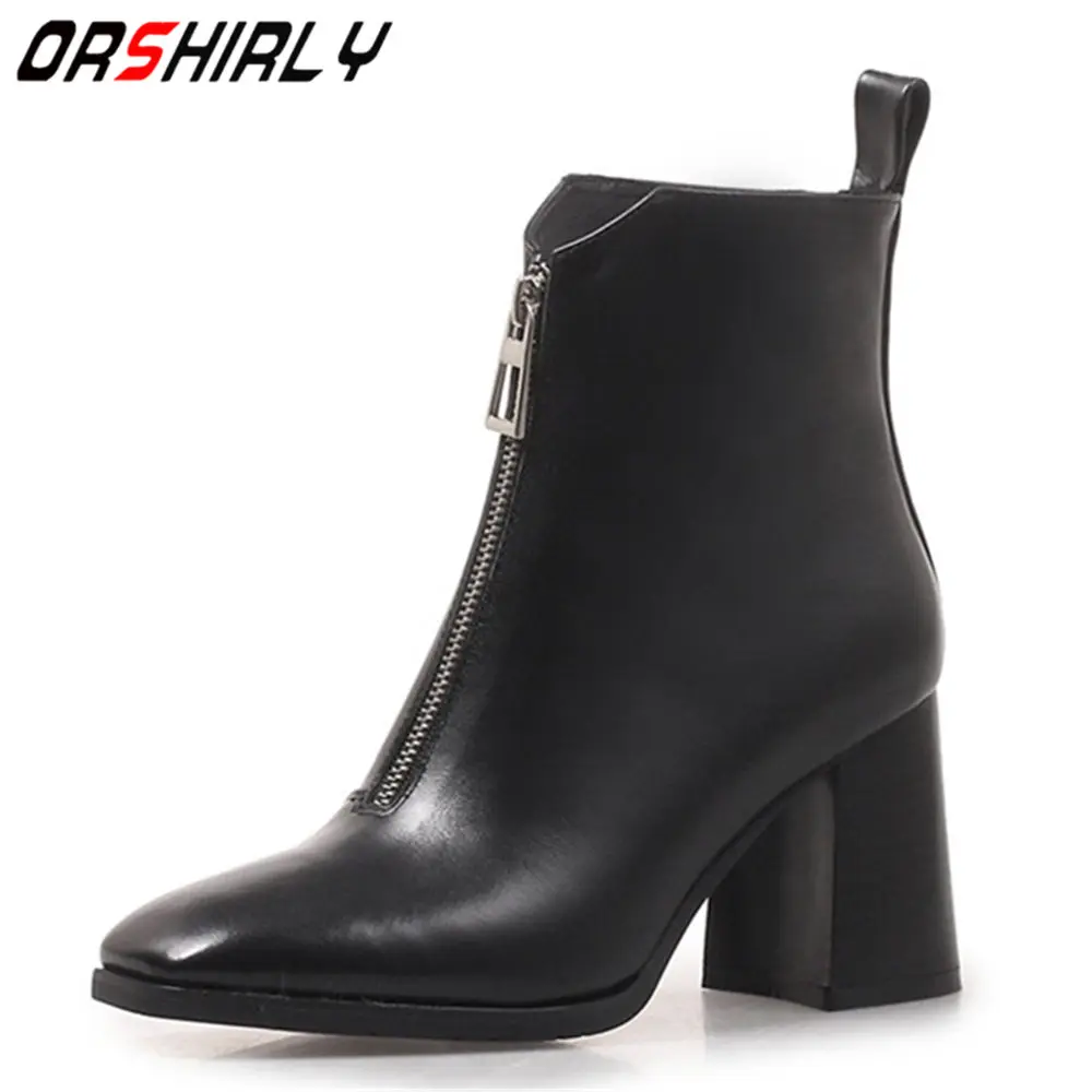 MILI-MIYA Design New Spring Autumn Women Shoes High Heels Ankle Boots Chunky High Heels Genuine Leather Ladies Shoes Woman
MILI-MIYA Design New Spring Autumn Women Shoes High Heels Ankle Boots Chunky High Heels Genuine Leather Ladies Shoes Woman