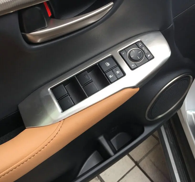 For Lexus NX200T NX300H 2015 2016 2017 ABS Pearl Chrome Inside Interior Door buttons panel Cover Trim Car Accessories Stickers
For Lexus NX200T NX300H 2015 2016 2017 ABS Pearl Chrome Inside Interior Door buttons panel Cover Trim Car Accessories Stickers