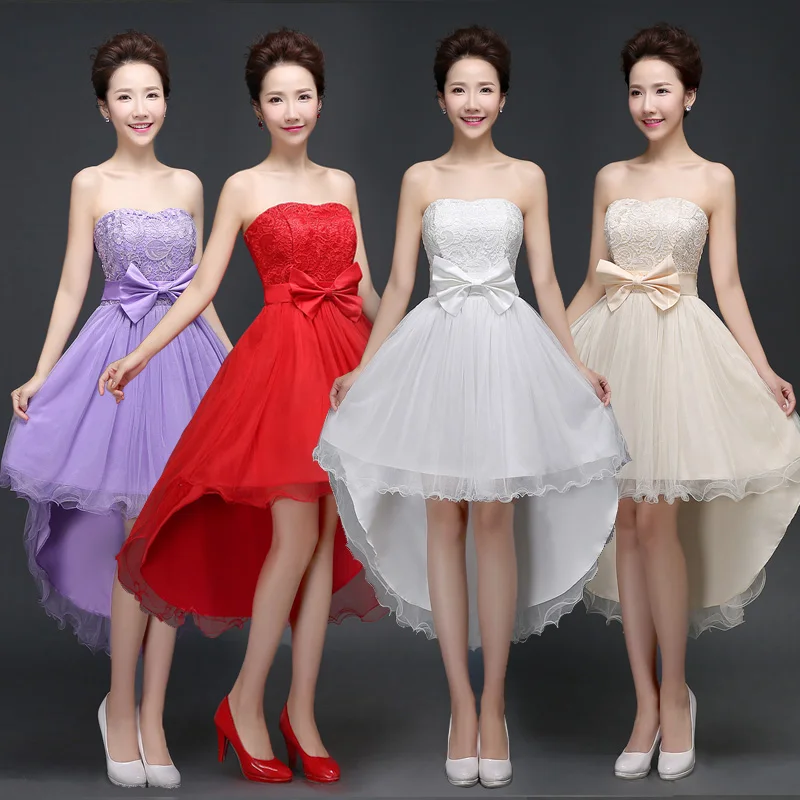 Sweet Memory 2018 High Low bridesmaid dresses with bow stage dance school performance bridesmaid dress SW0017
Sweet Memory 2018 High Low bridesmaid dresses with bow stage dance school performance bridesmaid dress SW0017