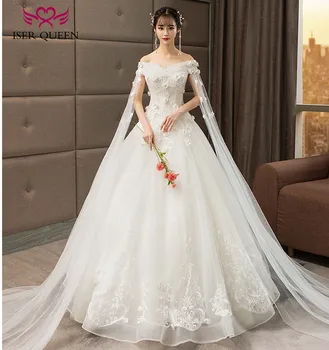 Beautiful Floral Appliques Cap Sleeve Vintage Princess Wedding Dresses With Wrap Ribbons Korea Style Wedding Dress WX0119
Beautiful Floral Appliques Cap Sleeve Vintage Princess Wedding Dresses With Wrap Ribbons Korea Style Wedding Dress WX0119