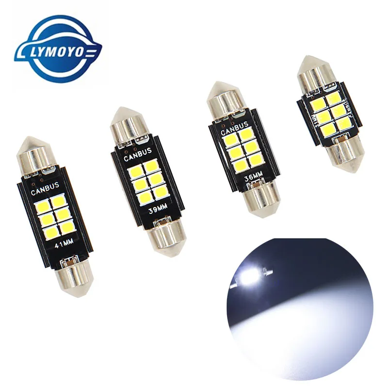 LYMOYO 1PCS c5w Auto 31 36 39 41mm CANBUS Error Free 6 LED 3030 SMD License Plate Dome reading Interior Light Super bright Bulb
LYMOYO 1PCS c5w Auto 31 36 39 41mm CANBUS Error Free 6 LED 3030 SMD License Plate Dome reading Interior Light Super bright Bulb