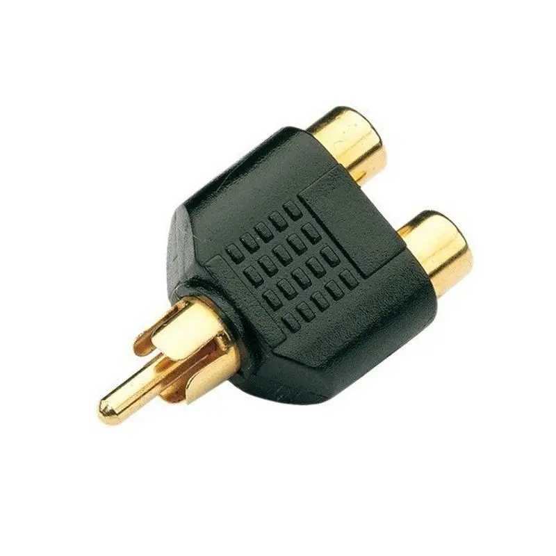 

1/5/10pcs RCA Splitter AV Audio Video Plug Converter 1 Male to 2 Female Gold Plate Cable Connecter Adapter AV Jack RCA Plug