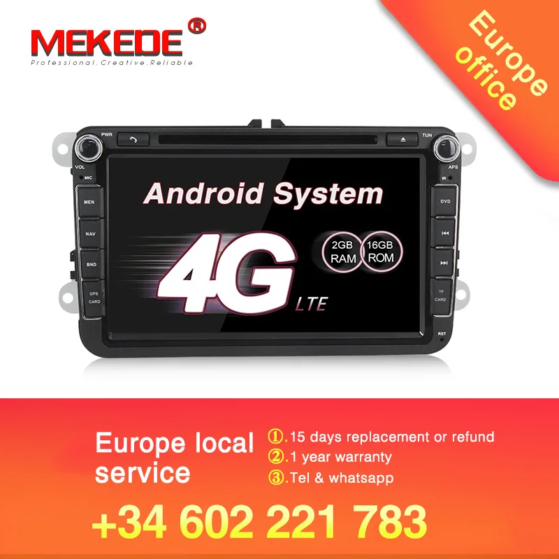MEKEDE Quad Core Android 7.1 car dvd player 2Din For Skoda POLO PASSAT B6 CC TIGUAN GOLF 5 Fabia with Wifi radio 2G RAM 4G LTE
MEKEDE Quad Core Android 7.1 car dvd player 2Din For Skoda POLO PASSAT B6 CC TIGUAN GOLF 5 Fabia with Wifi radio 2G RAM 4G LTE