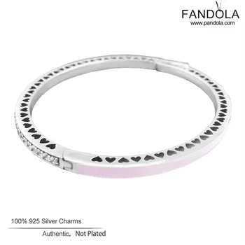 Radiant Hearts Bangles 925 Sterling Silver Light Pink Enamel & Clear CZ Bangle Bracelet for Women Jewelry Making Promotion
Radiant Hearts Bangles 925 Sterling Silver Light Pink Enamel & Clear CZ Bangle Bracelet for Women Jewelry Making Promotion