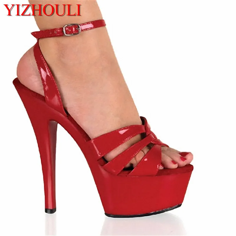 

Stylish Gladiator Platforms Women Open Toe 15cm High Heel Crystal Shoes, Toeless Stiletto, Sandals, Wedding Shoes