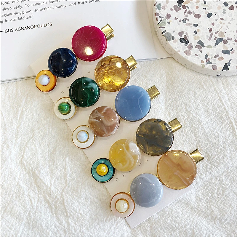 HZ 2019 Acetate Round Hairpins Barrettes Headwear Hair Grip Retro Geometric Dots Korean Girls Hair Accessories for Women Travel
HZ 2019 Acetate Round Hairpins Barrettes Headwear Hair Grip Retro Geometric Dots Korean Girls Hair Accessories for Women Travel