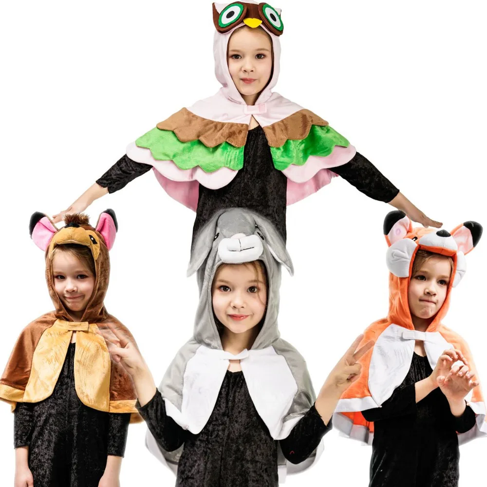 Kids Mascot Animal Costume Fox&Owl&Rabbit&Bambi Hooded Cloak Little Baby Costumes for Animal Christmas Cosplay Toddler Cape
Kids Mascot Animal Costume Fox&Owl&Rabbit&Bambi Hooded Cloak Little Baby Costumes for Animal Christmas Cosplay Toddler Cape