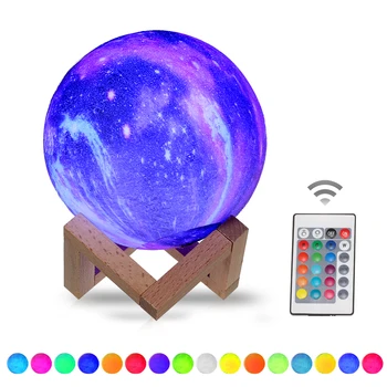 20cm/7.1in 3D Printing Star Moon Lamp USB Led Moon Shaped Table Night Light Base 16 Colors Touch Remote Control Star Light
20cm/7.1in 3D Printing Star Moon Lamp USB Led Moon Shaped Table Night Light Base 16 Colors Touch Remote Control Star Light