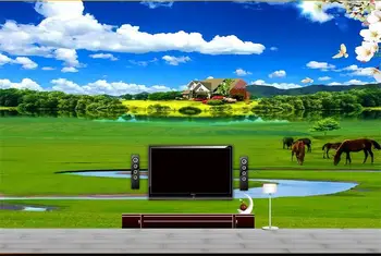 Custom photo Non-woven mural 3d wallpapers for living room Green grassland clouds decoration painting 3d wall murals wallpaper
Custom photo Non-woven mural 3d wallpapers for living room Green grassland clouds decoration painting 3d wall murals wallpaper
