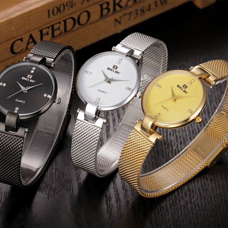 Luxury BELBI Fashion Women's watches Dress Golden Watches Brand Watch Bracelet Rhinestone Watch Waterproof Quartz Wristwatches
Luxury BELBI Fashion Women's watches Dress Golden Watches Brand Watch Bracelet Rhinestone Watch Waterproof Quartz Wristwatches