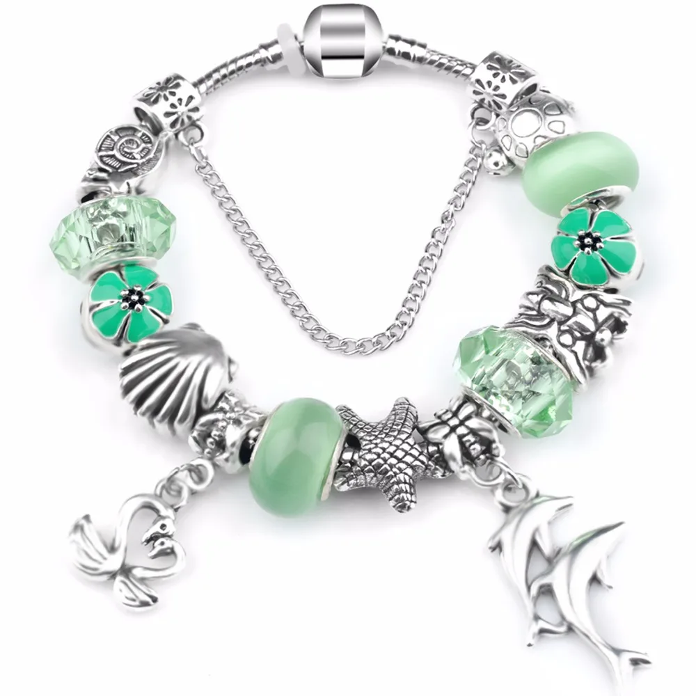 2018 European Ocean Beach Seashell Turtle Dolphin Bead fit Bracelet Blue Crystal Pa Bracelets & Bangles Pulseira Feminina
2018 European Ocean Beach Seashell Turtle Dolphin Bead fit Bracelet Blue Crystal Pa Bracelets & Bangles Pulseira Feminina