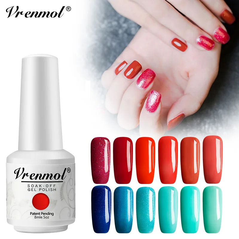 Vrenmol Glitter Gel Varnish 58 Colors Hybrid Varnishes Primer Gel Paint for Nail Design UV Led Permanent Enamels Manicure
Vrenmol Glitter Gel Varnish 58 Colors Hybrid Varnishes Primer Gel Paint for Nail Design UV Led Permanent Enamels Manicure
