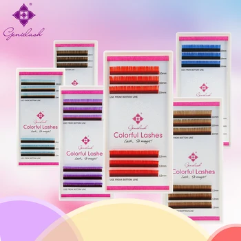 Colored Genie Eyelash Extensions 10mm/12mm mixed in one tray Color Lashes 0.07 thickness volume lashes
Colored Genie Eyelash Extensions 10mm/12mm mixed in one tray Color Lashes 0.07 thickness volume lashes