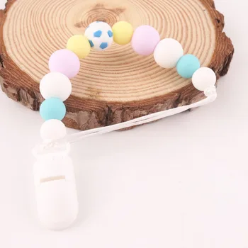 Baby Teether 1pc Pacifier Chains Soccer Silicone Beads Rodent Football Teething Nurse Gifts Baby Product Dummy Clips Toys
Baby Teether 1pc Pacifier Chains Soccer Silicone Beads Rodent Football Teething Nurse Gifts Baby Product Dummy Clips Toys