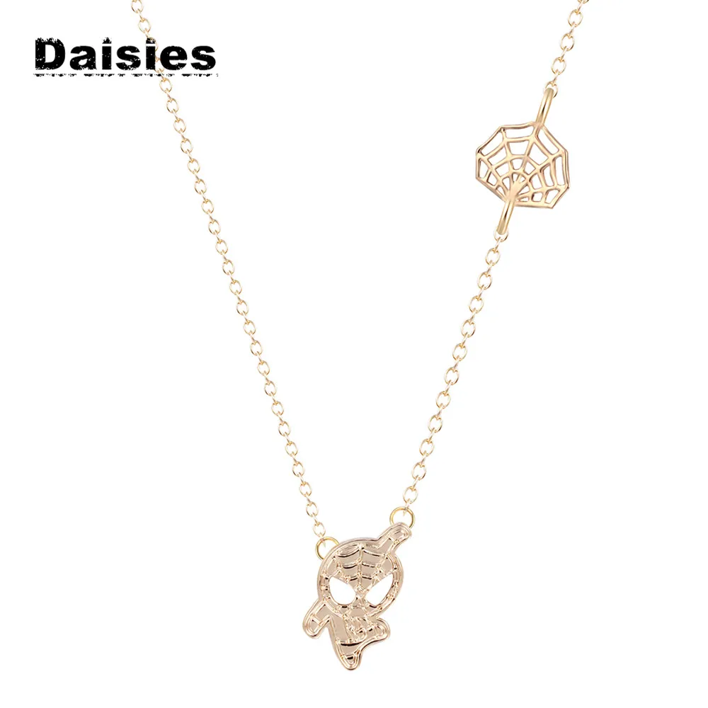 Daisies Spider Man Necklaces Web Shaped Charm Marvel Super Heroes Pendant Necklace For Women Girl
Daisies Spider Man Necklaces Web Shaped Charm Marvel Super Heroes Pendant Necklace For Women Girl