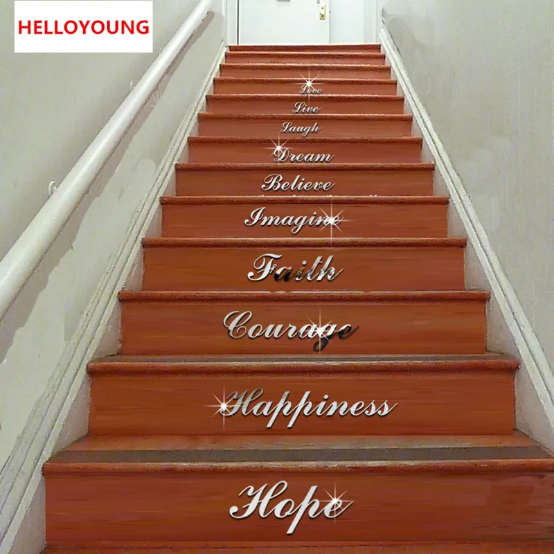 QT-0117 Stairs WordArt Love Live Laugh Dream Mirrored Decor Wall Stickers living room Waterproof RemovableWall Sticker Mural
QT-0117 Stairs WordArt Love Live Laugh Dream Mirrored Decor Wall Stickers living room Waterproof RemovableWall Sticker Mural