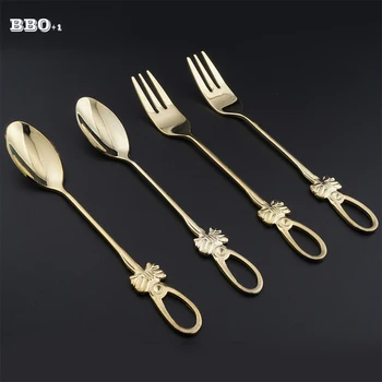 4pcs Butterfly Stainless Steel Coffee Dessertspoon Creative Gold Plated Stainless Steel Dinnerspoon Fork Set Kitchen Accessories
4pcs Butterfly Stainless Steel Coffee Dessertspoon Creative Gold Plated Stainless Steel Dinnerspoon Fork Set Kitchen Accessories